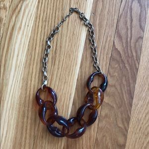 LOFT oversized resin link statement necklace.
